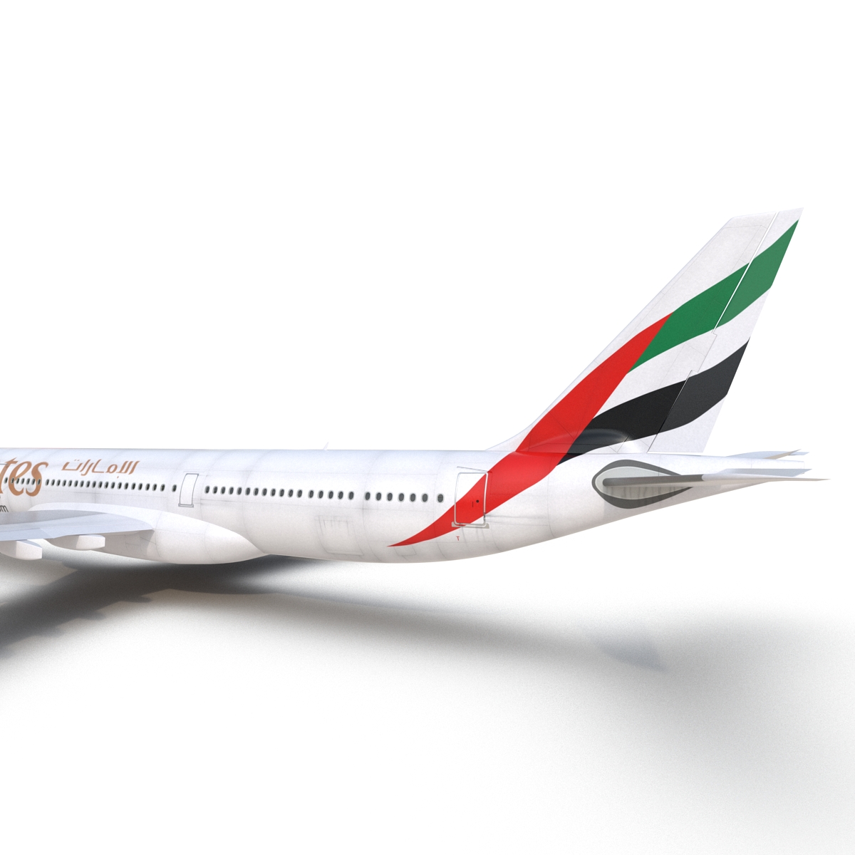 Jet Airliner Airbus A330-300 Emirates Rigged 3D model