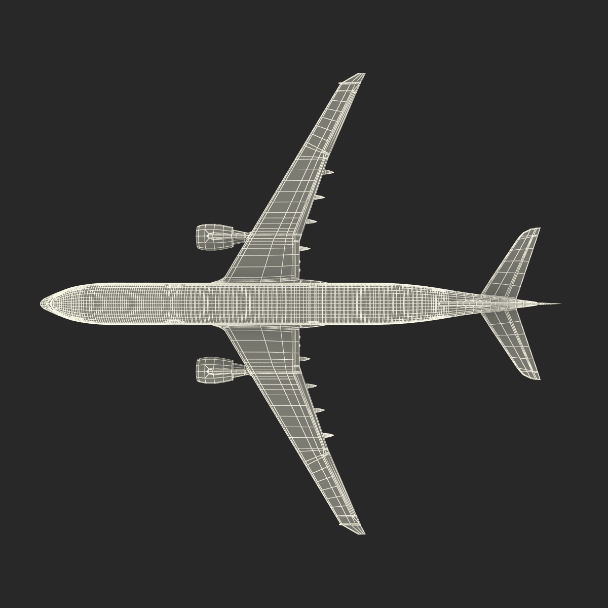 Jet Airliner Airbus A330-300 Emirates Rigged 3D model