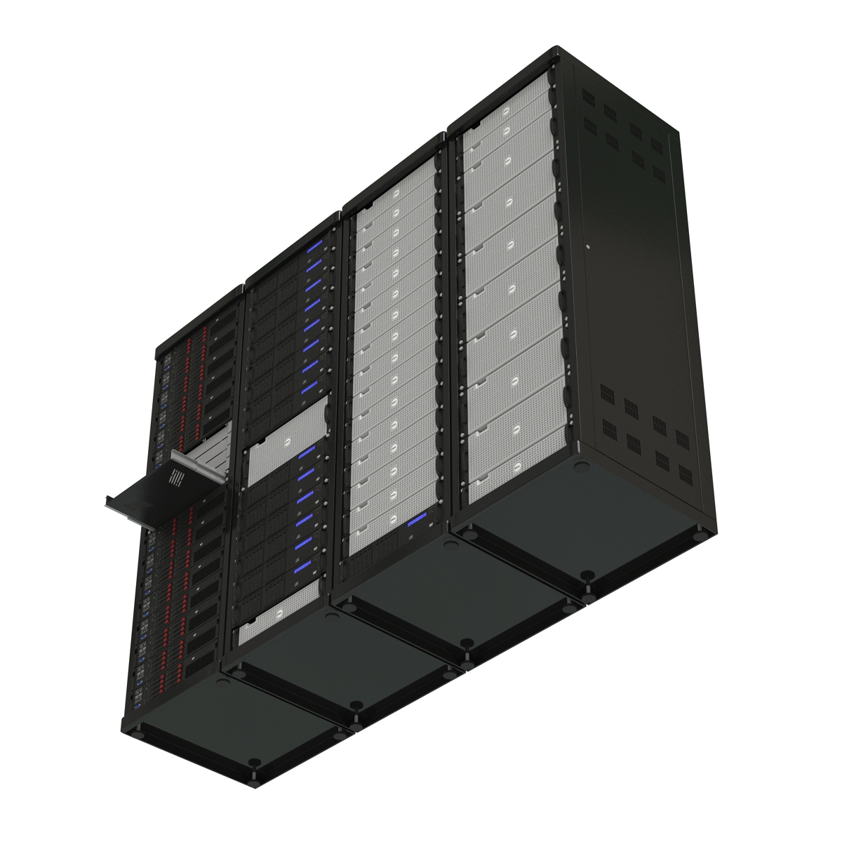 3D Dell Server Racks Set