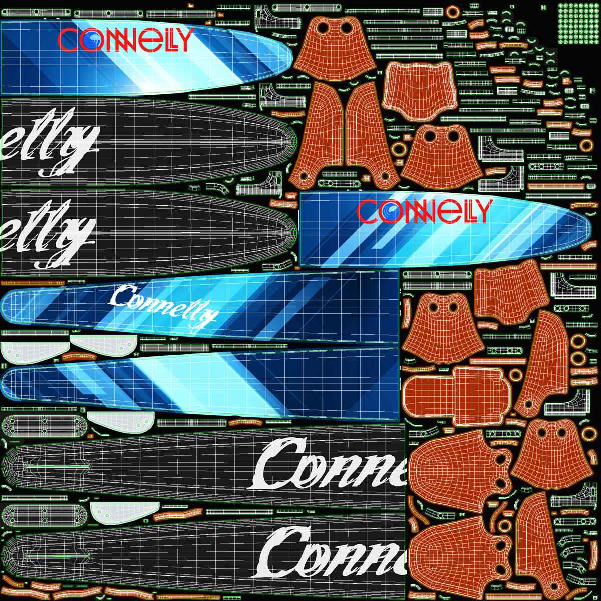 3D Waterskis Connelly model