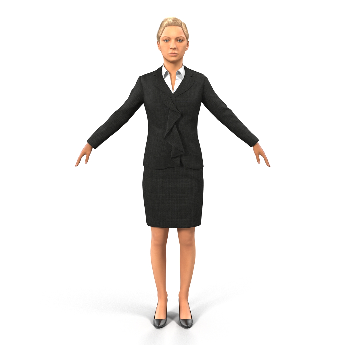 Business Woman Caucasian 3D model