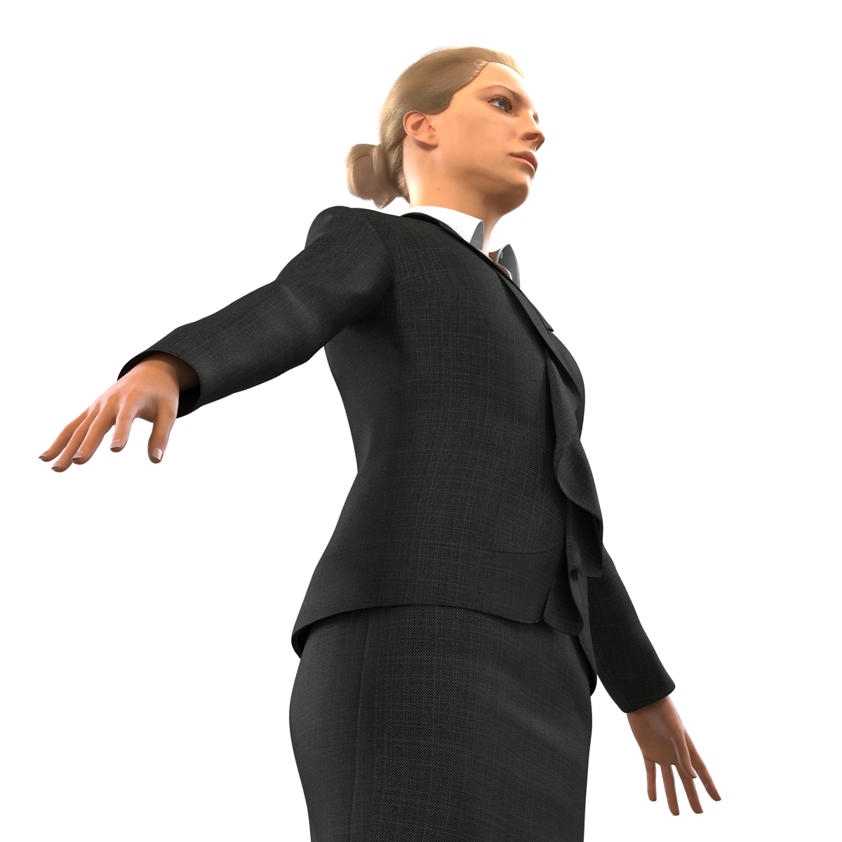 Business Woman Caucasian 3D model