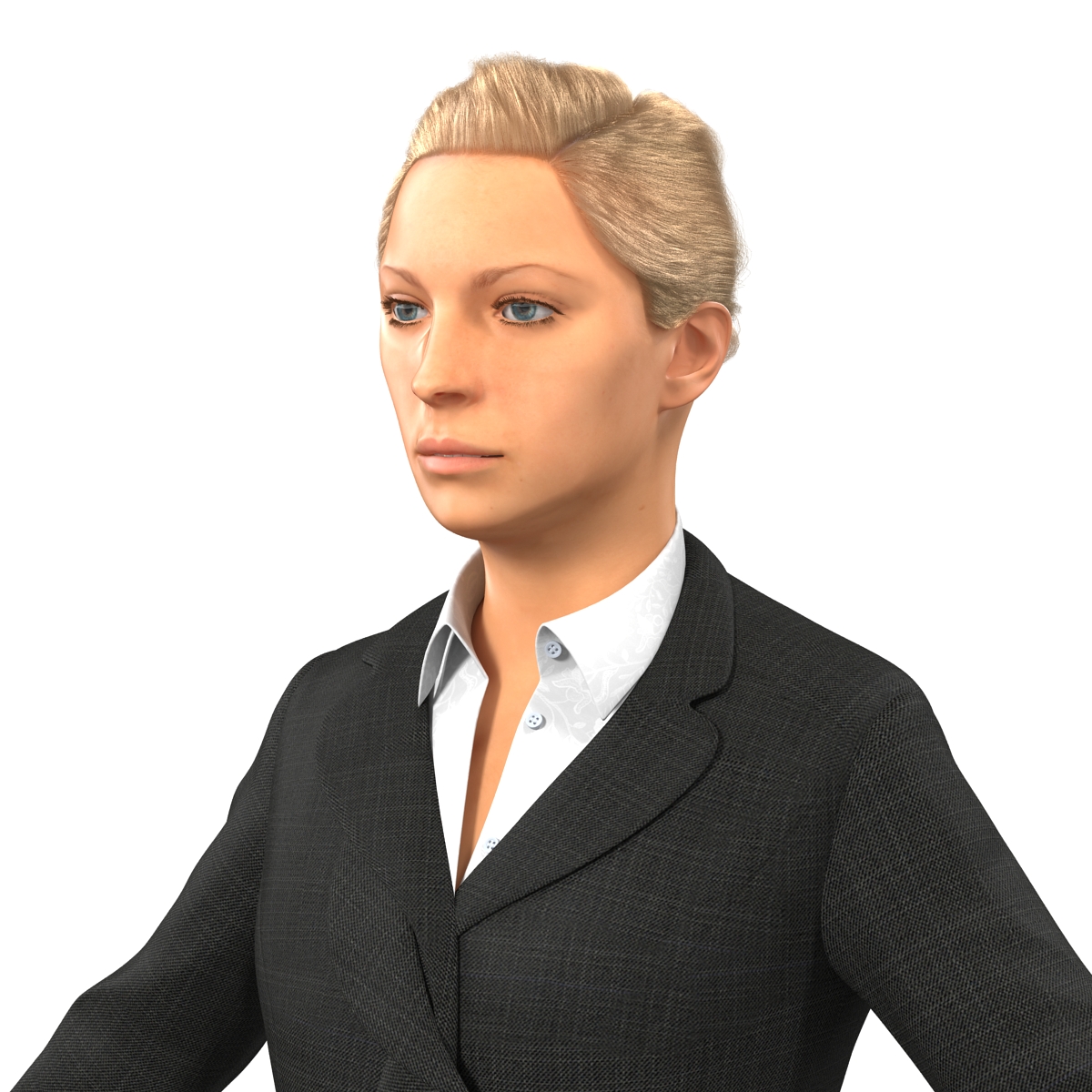 Business Woman Caucasian 3D model