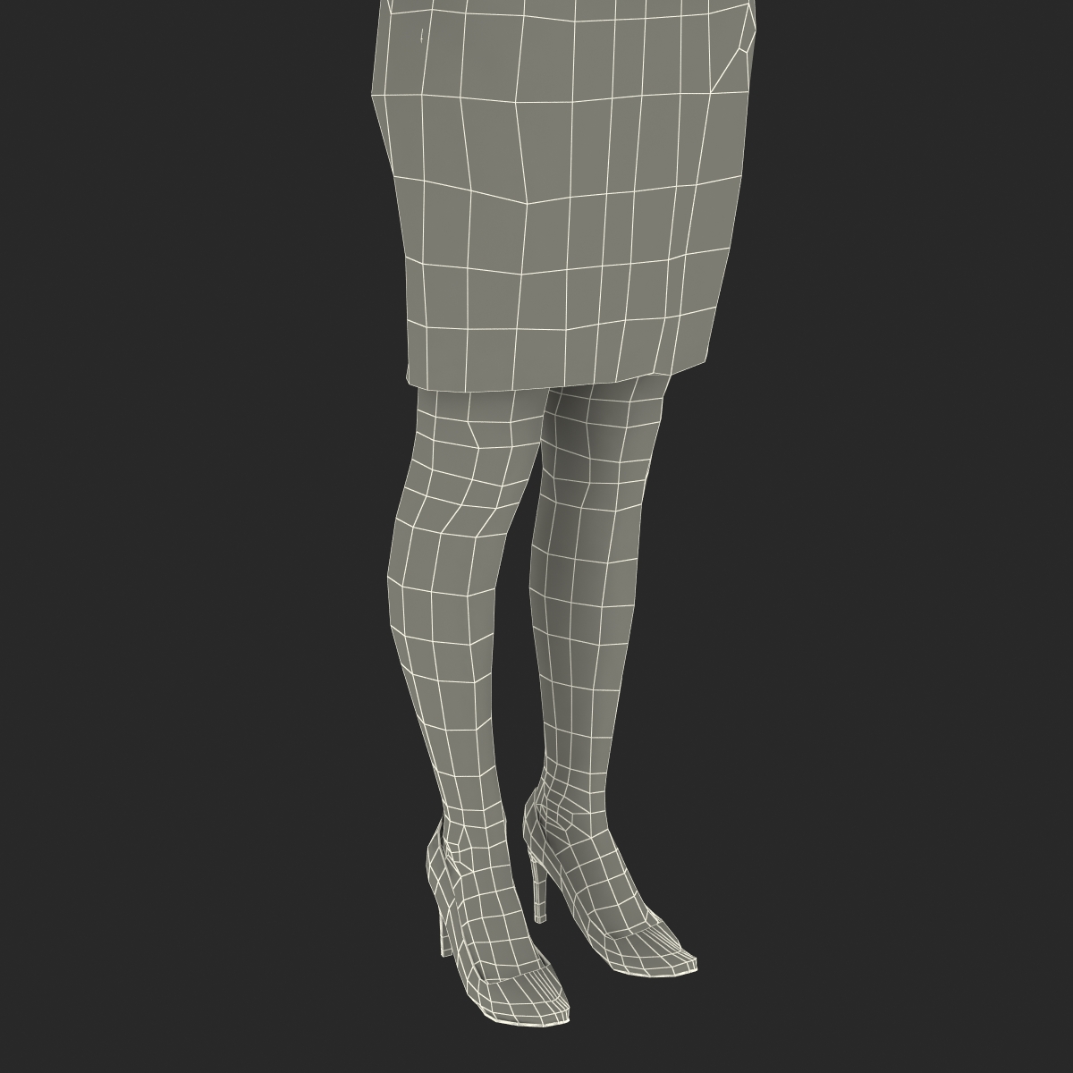 Business Woman Caucasian 3D model