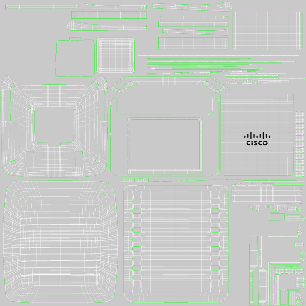 Cisco 8800 Expansion Module 3D