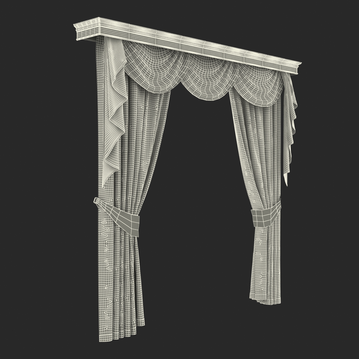 3D model Curtain 6 Brown