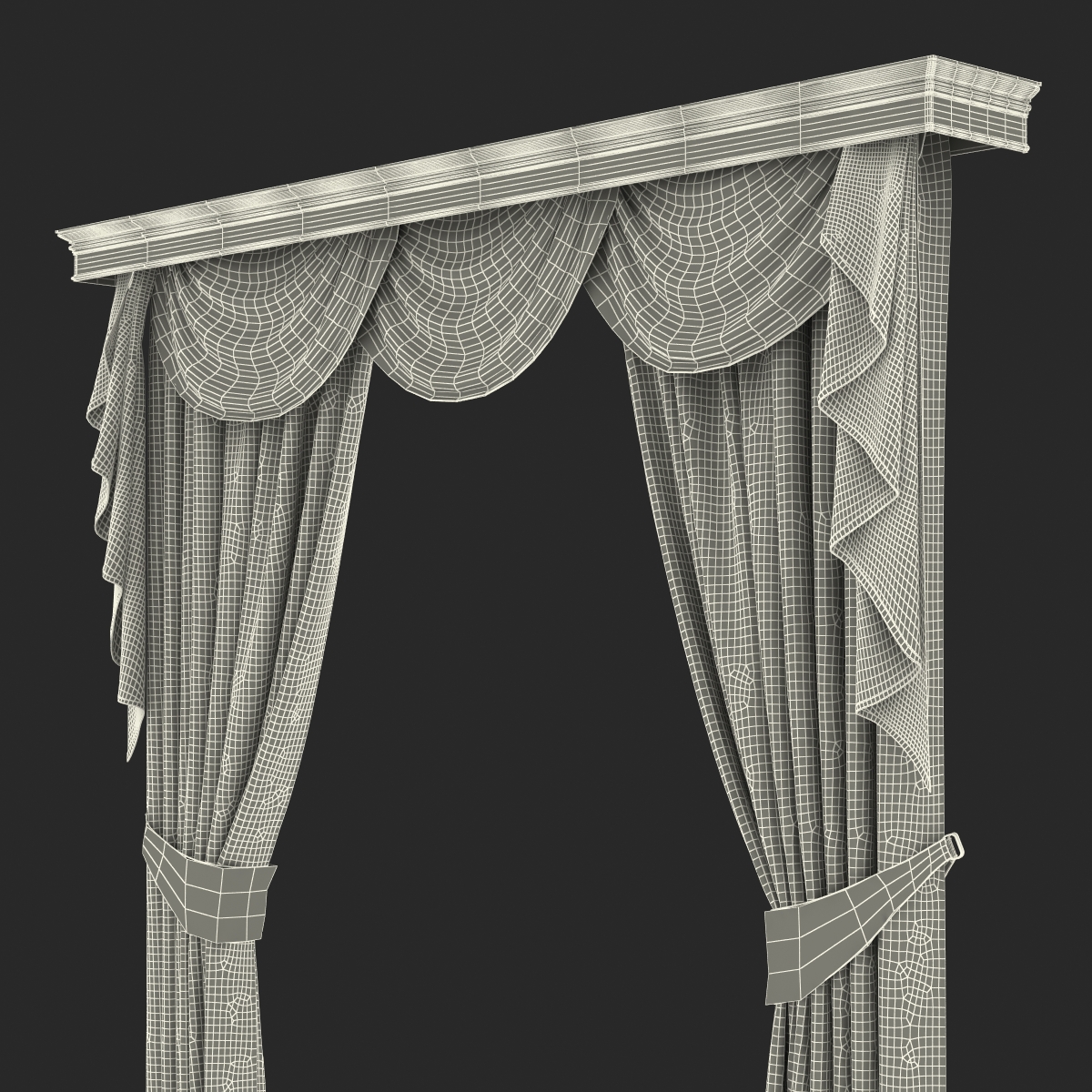 3D model Curtain 6 Brown