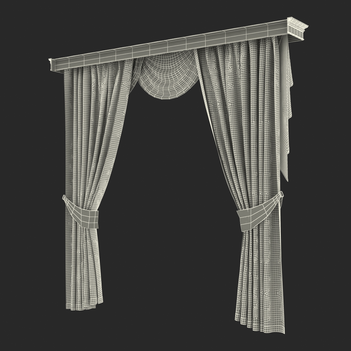 3D model Curtain 6 Green