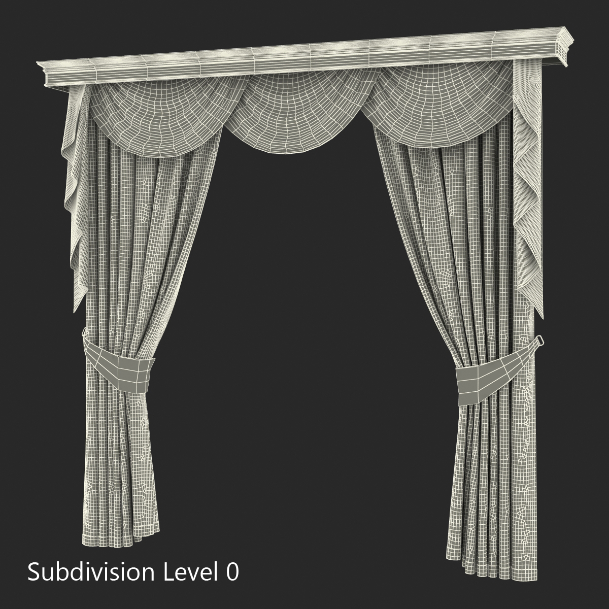 Curtain 6 Pink 3D model