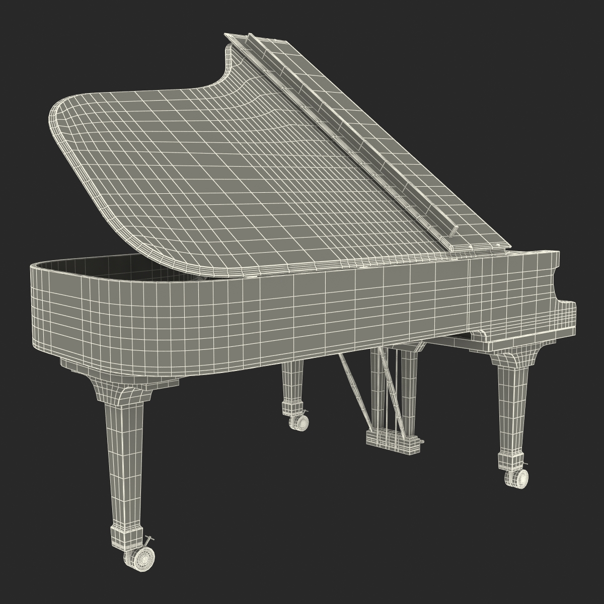 Grand Piano Fazioli 3D model