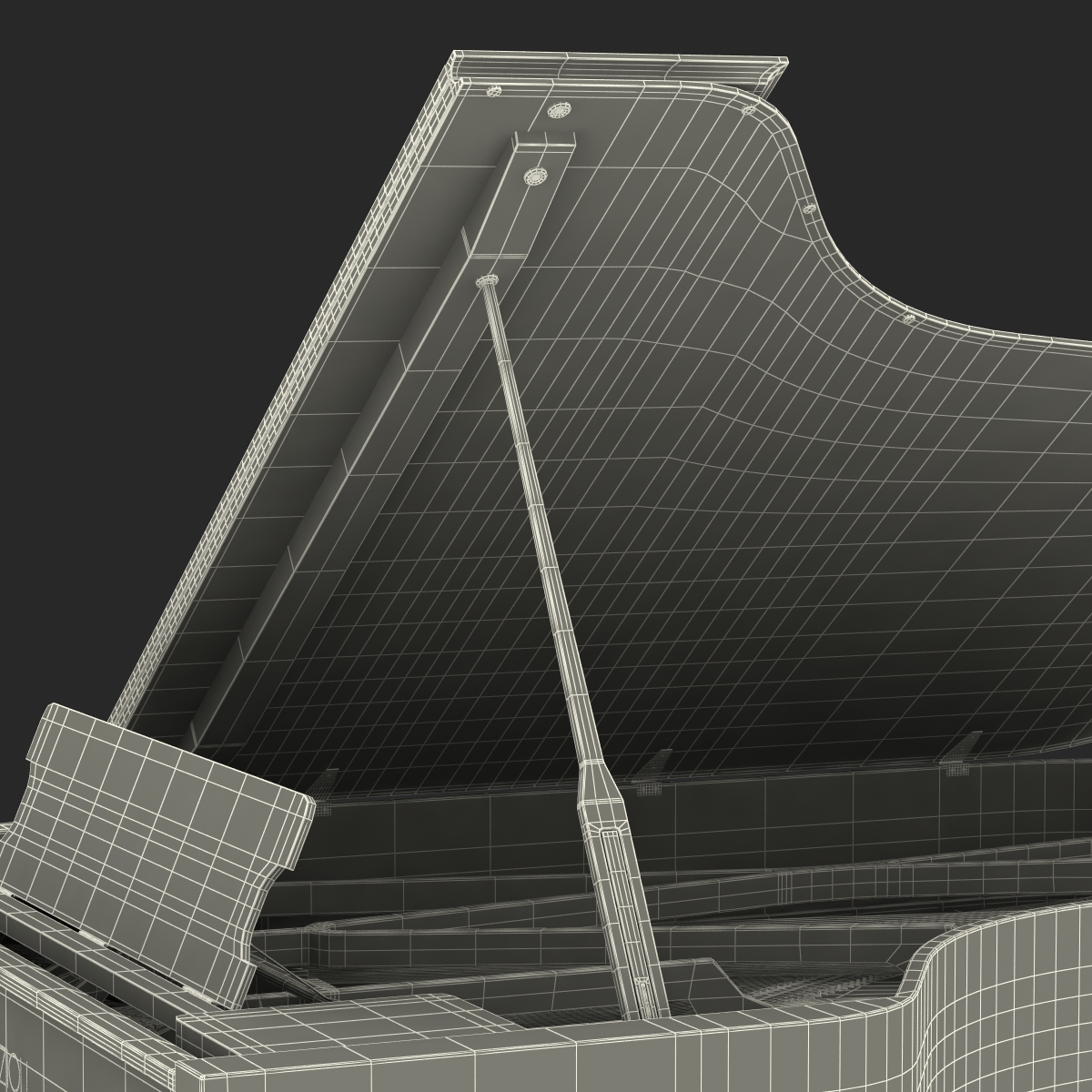 Grand Piano Fazioli 3D model