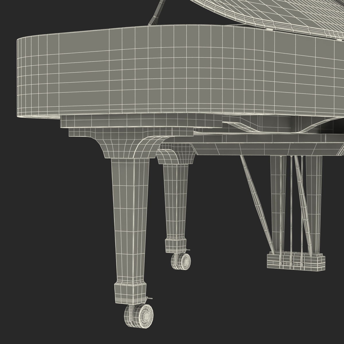 Grand Piano Fazioli 3D model