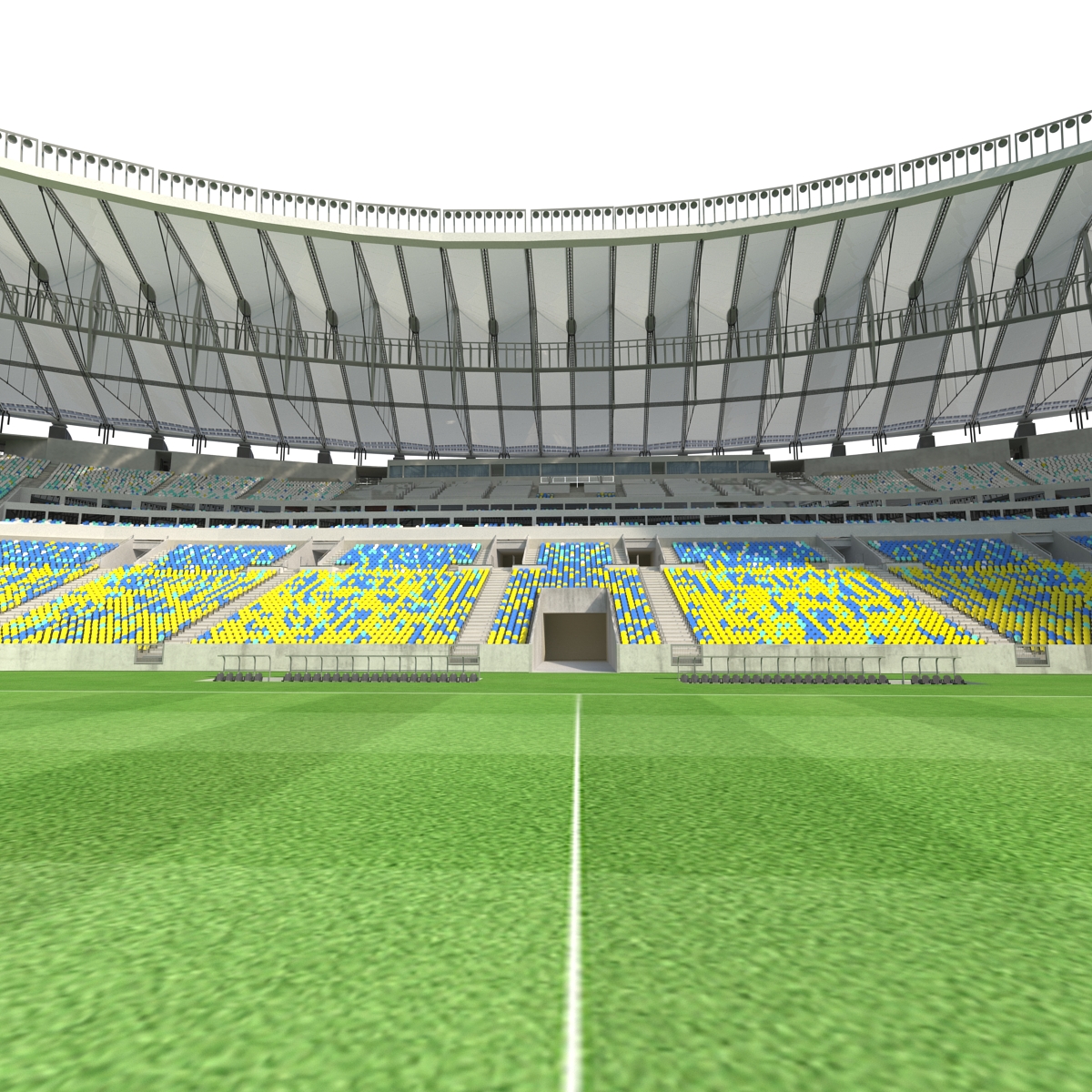 3D model Football Stadium Maracana