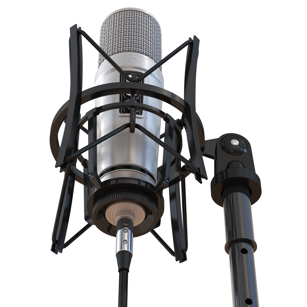 Studio Microphone and Stand 2 3D model