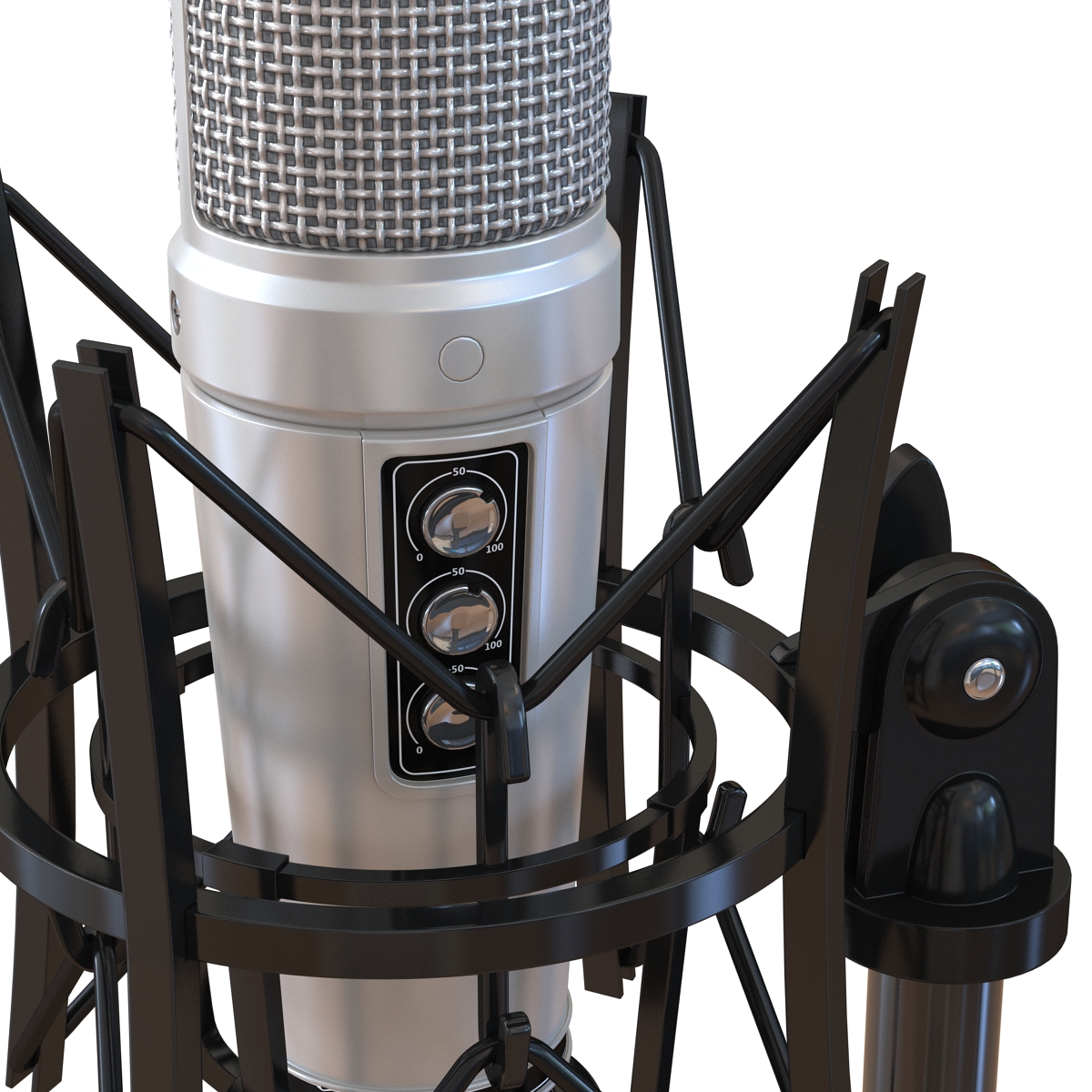 Studio Microphone and Stand 2 3D model