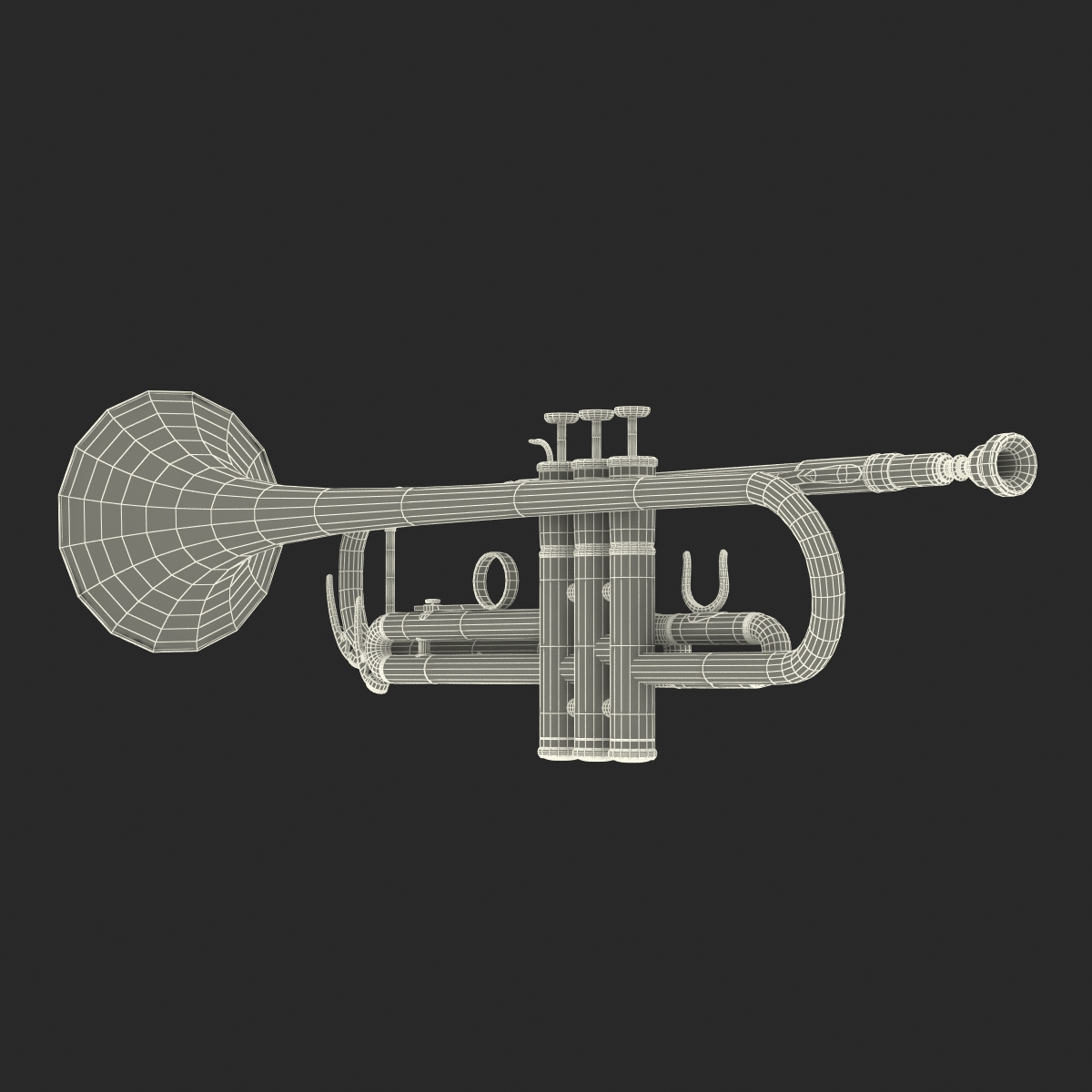 Trumpet Silver 3D model