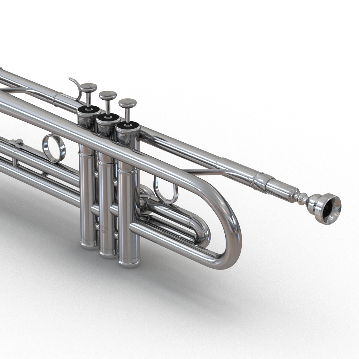 Trumpet Silver 3D model