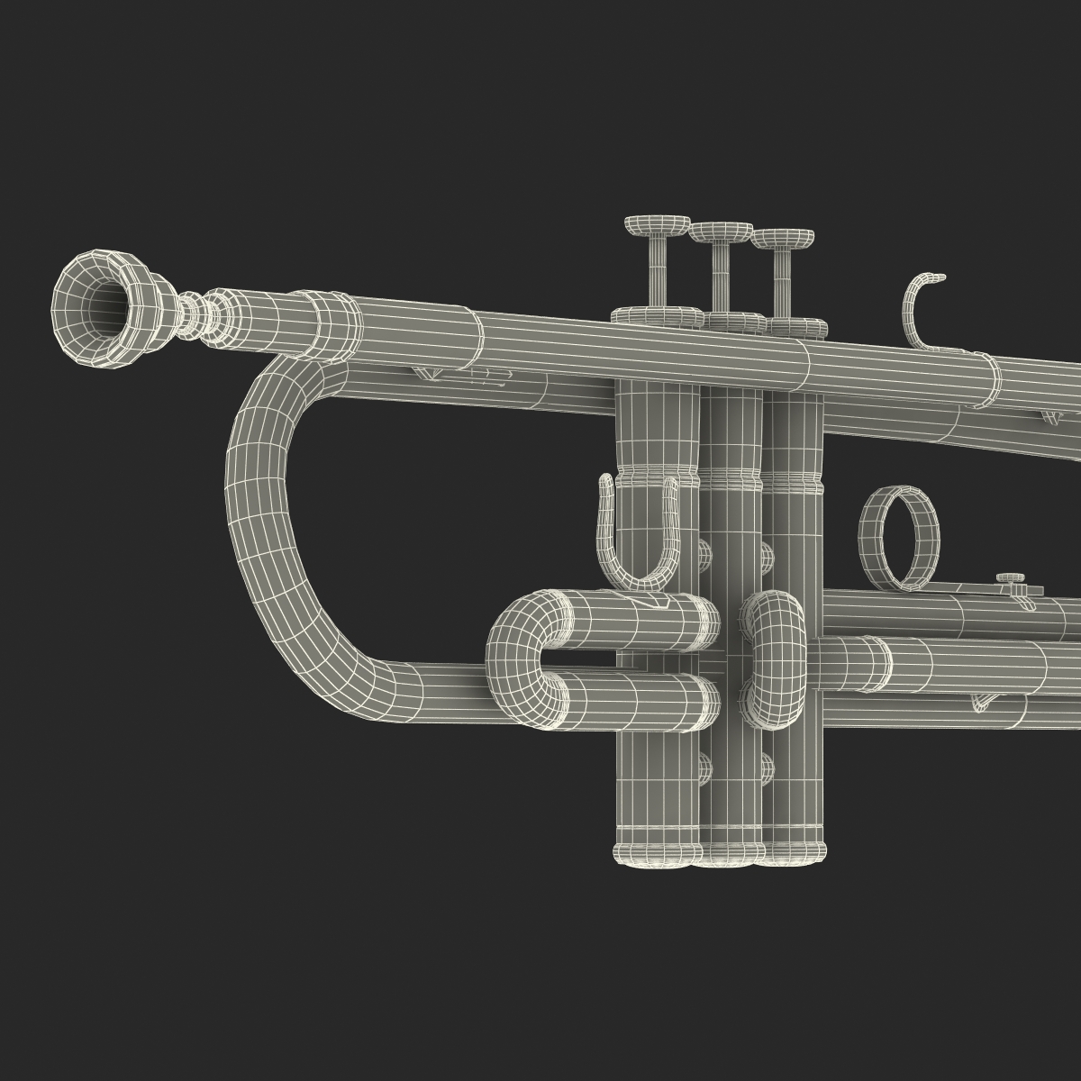 Trumpet Silver 3D model