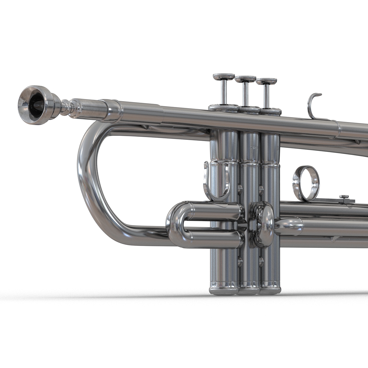 Trumpet Silver 3D model