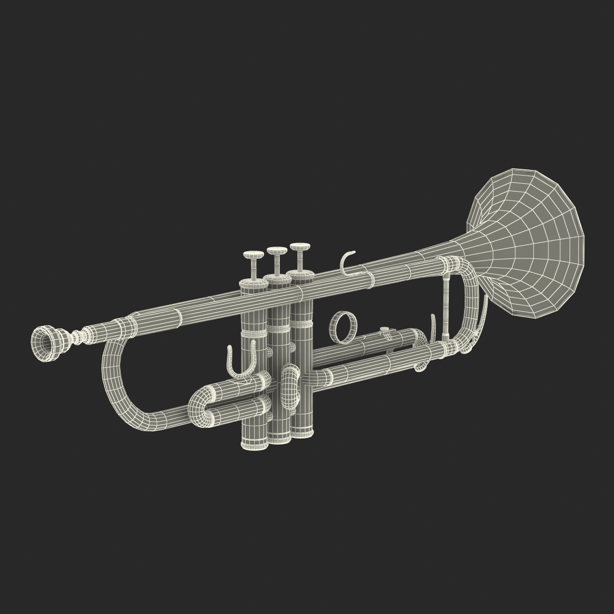 Trumpet Silver 3D model