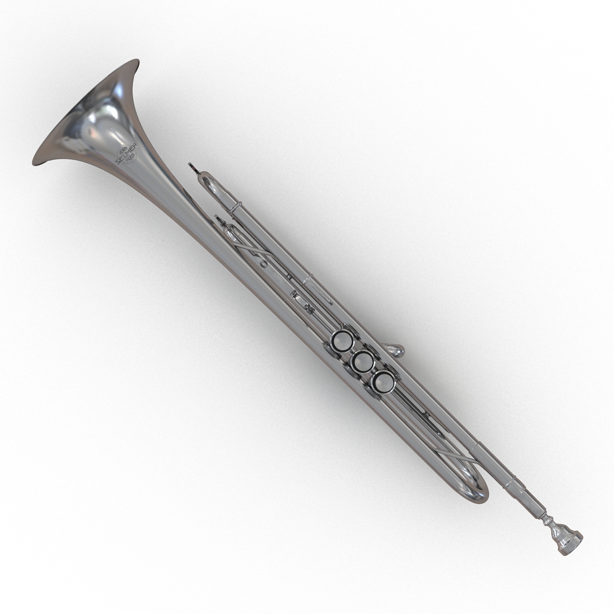 Trumpet Silver 3D model