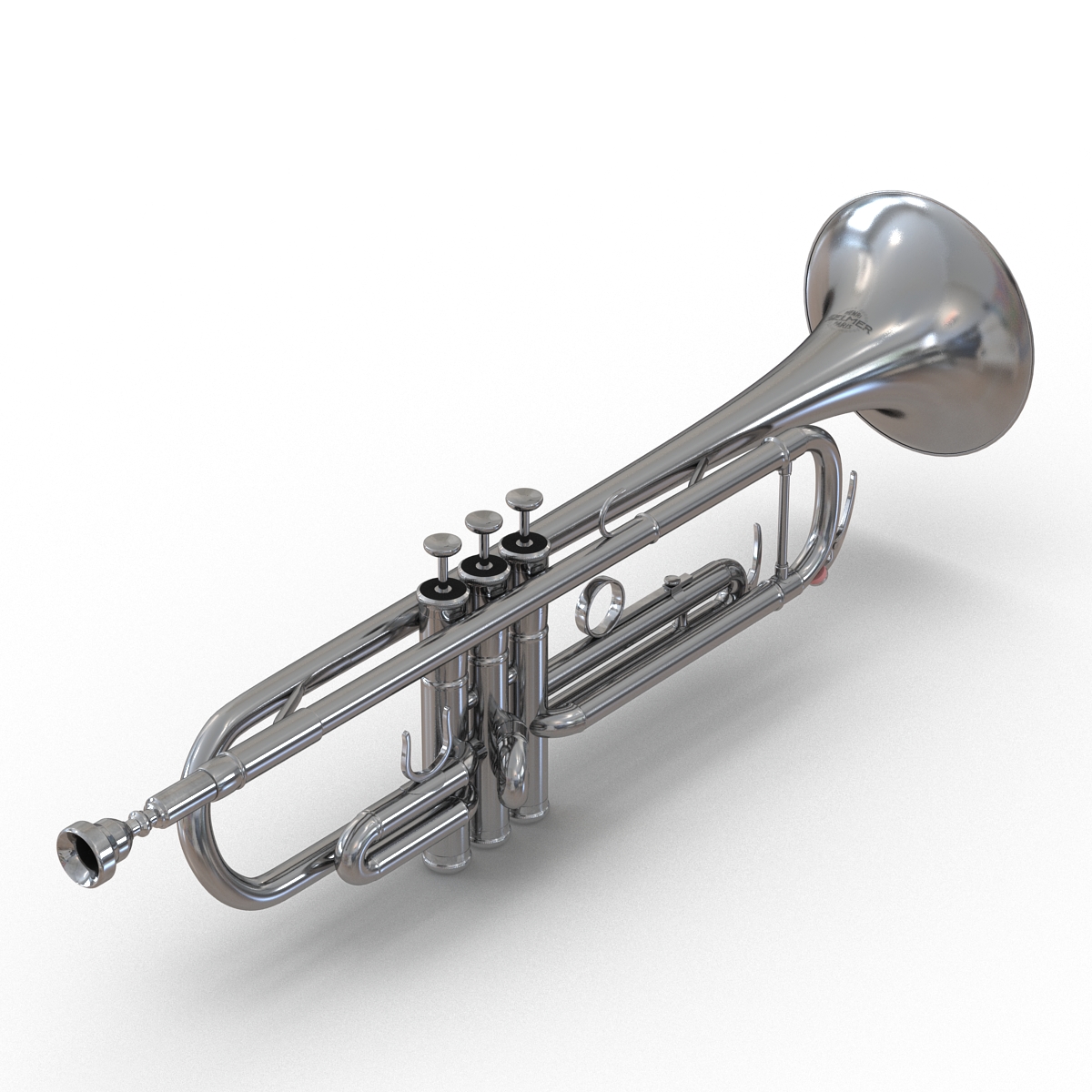 Trumpet Silver 3D model