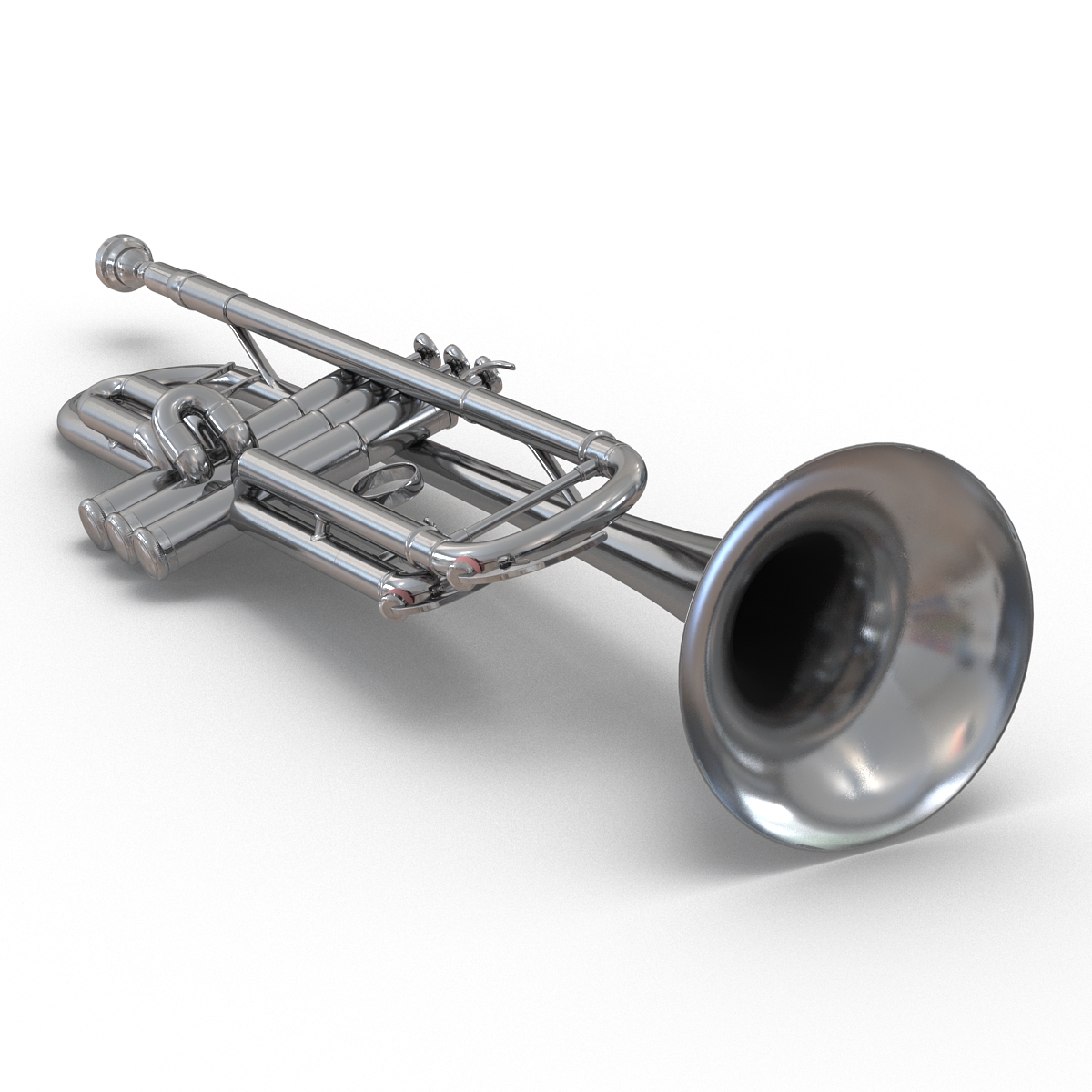 Trumpet Silver 3D model