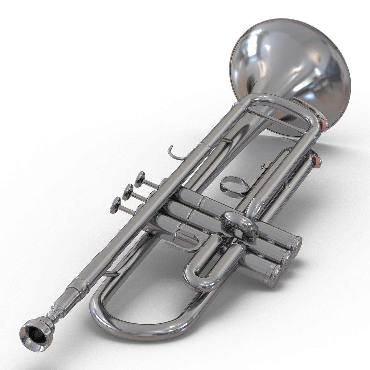 Trumpet Silver 3D model