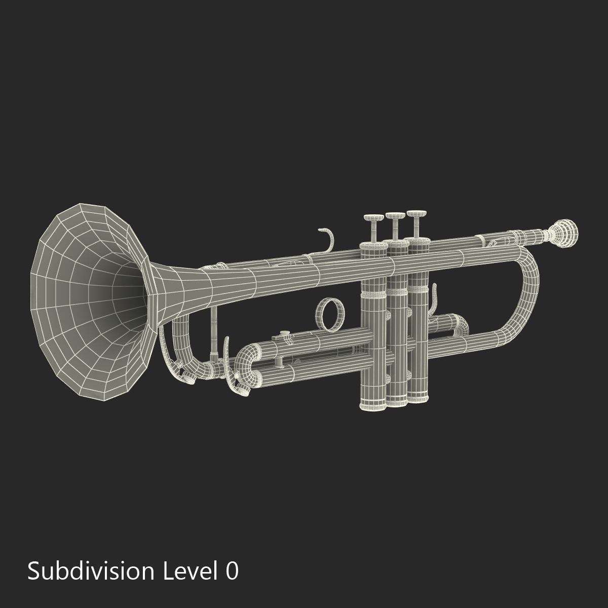 Trumpet Silver 3D model