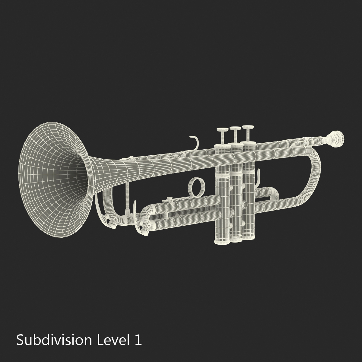 Trumpet Silver 3D model