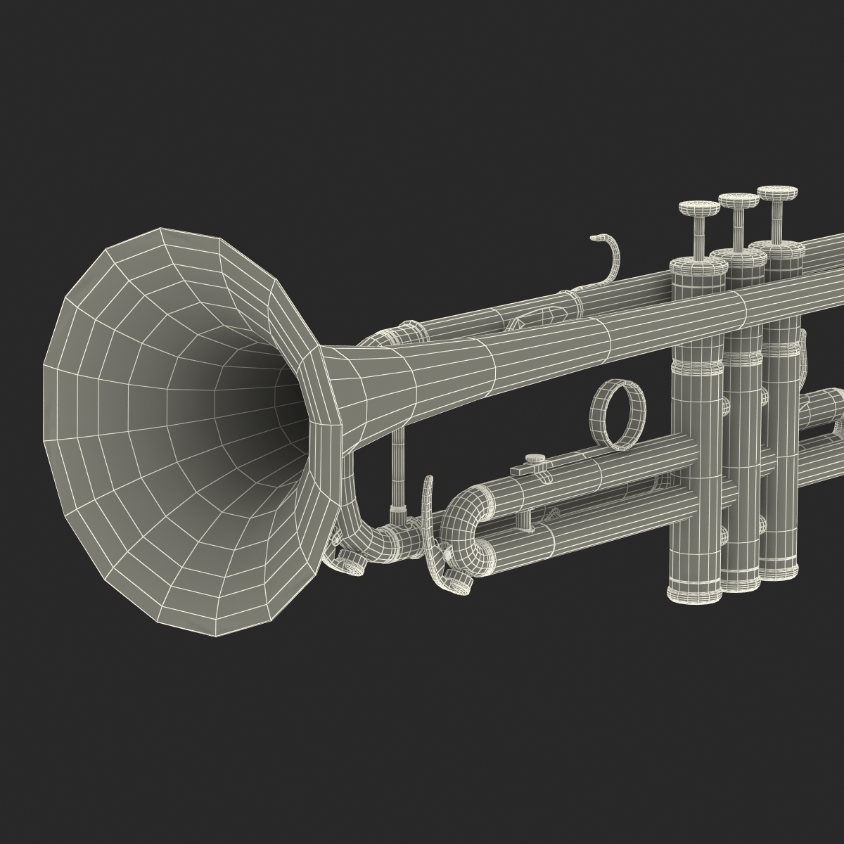 Trumpet Silver 3D model