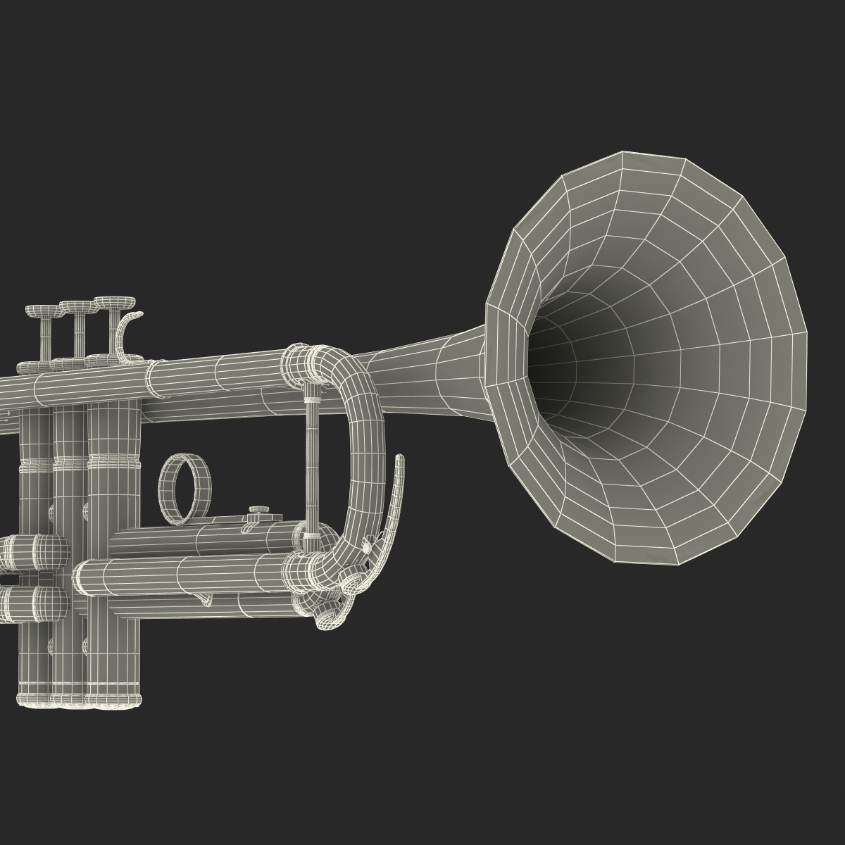 Trumpet Silver 3D model