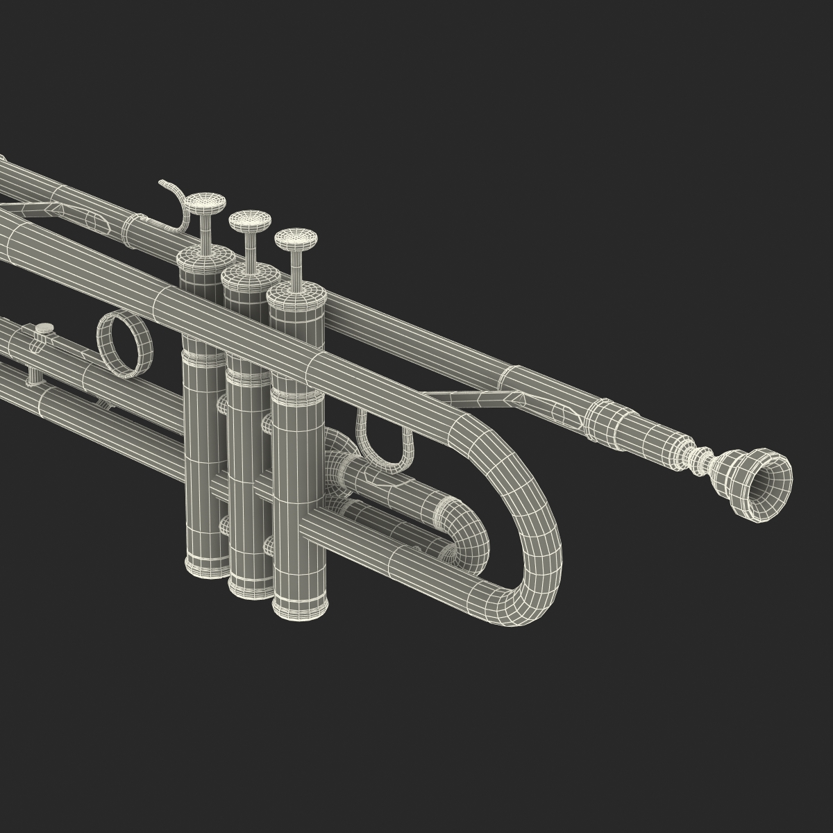 Trumpet Silver 3D model