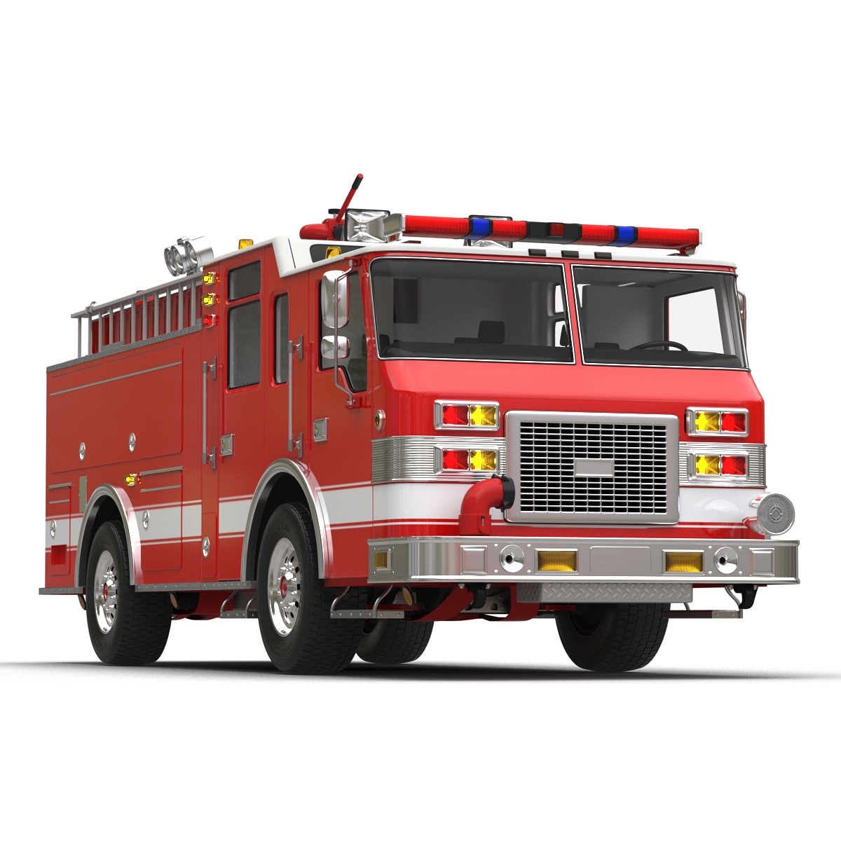 Fire Truck Apparatus 3 3D