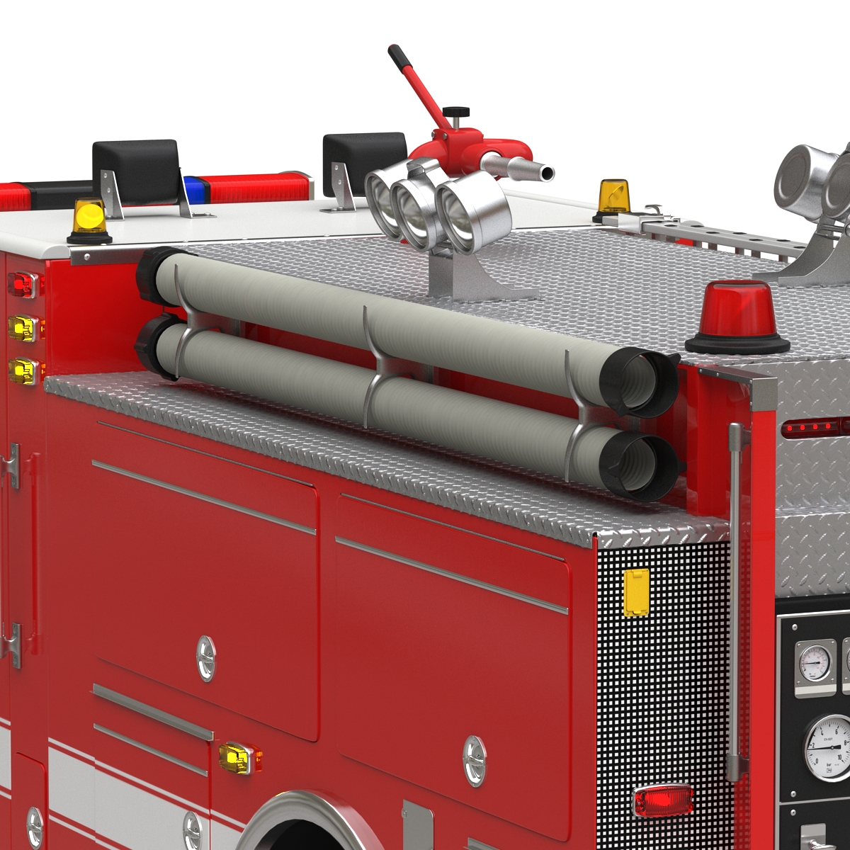 Fire Truck Apparatus 3 3D