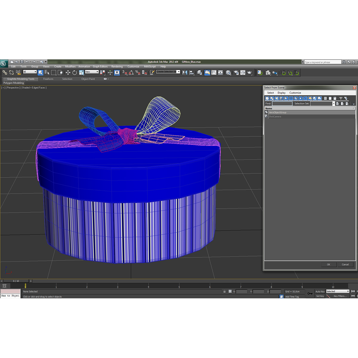 Giftbox 5 Blue 3D model