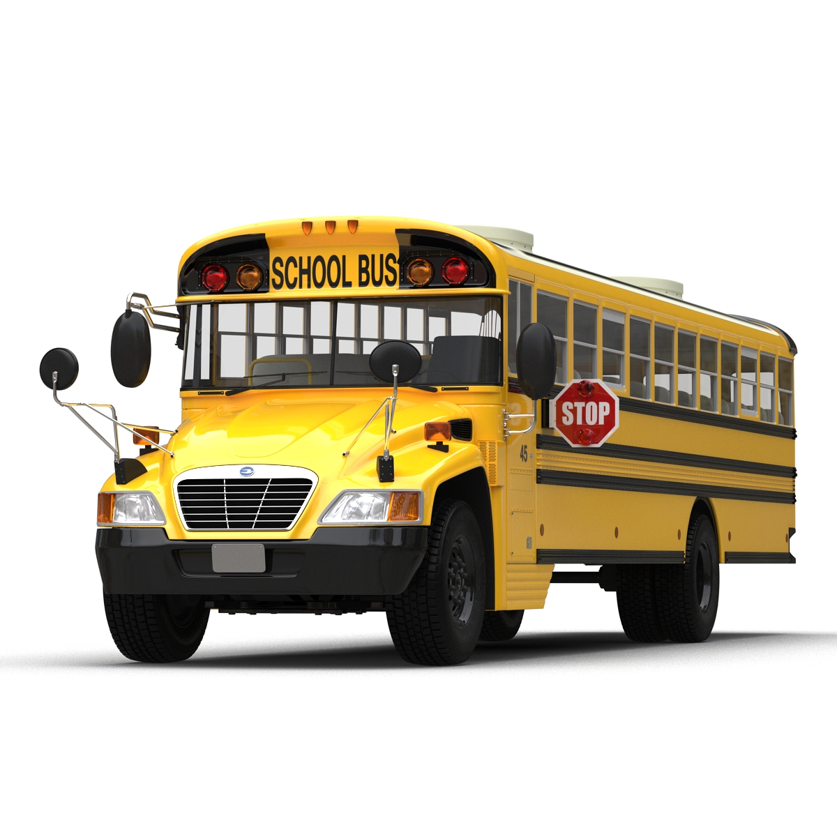 3D School Bus 2 Simple Interior model