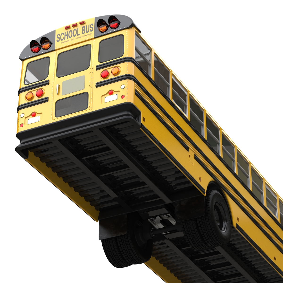 3D School Bus 2 Simple Interior model