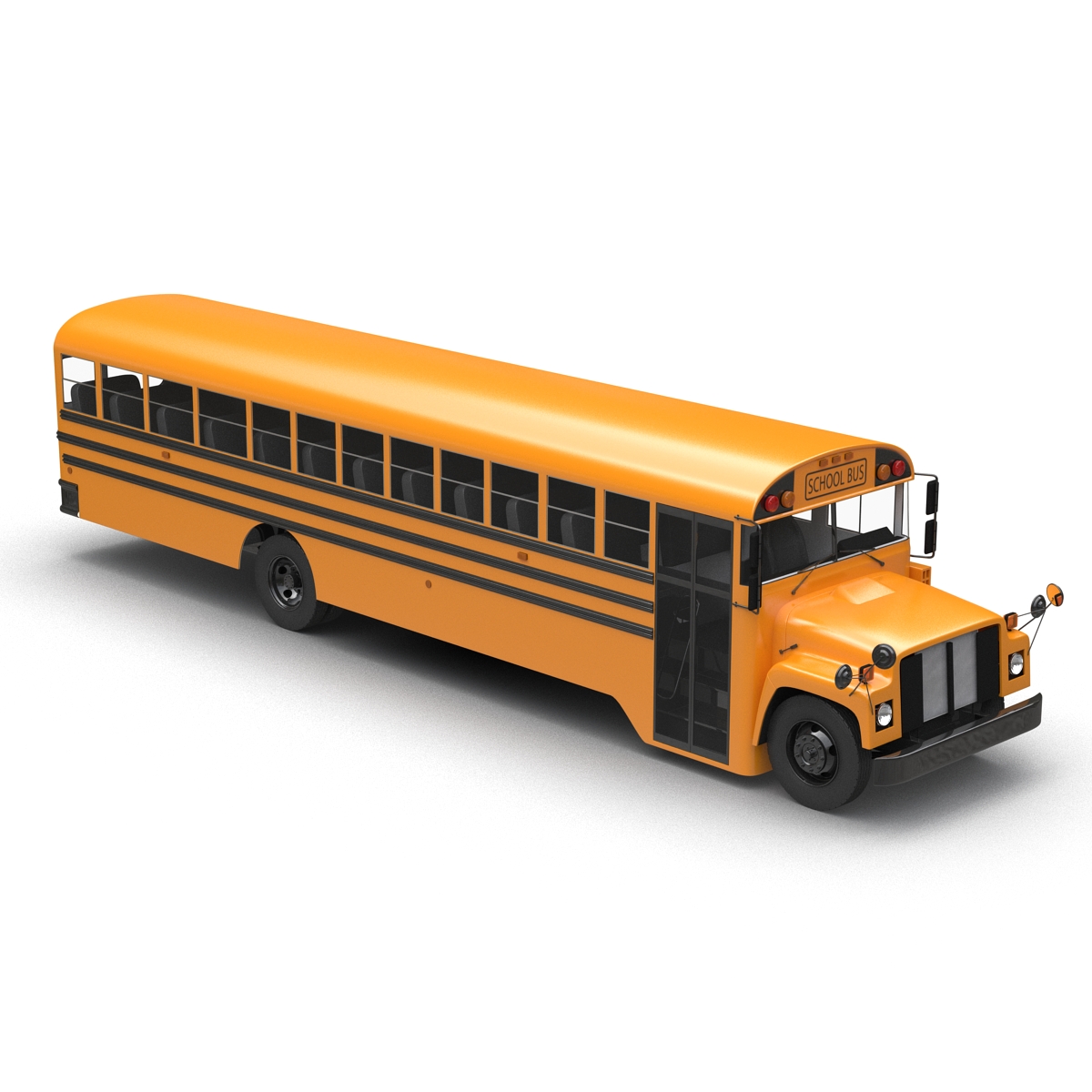 3D School Bus 3 Simple Interior model