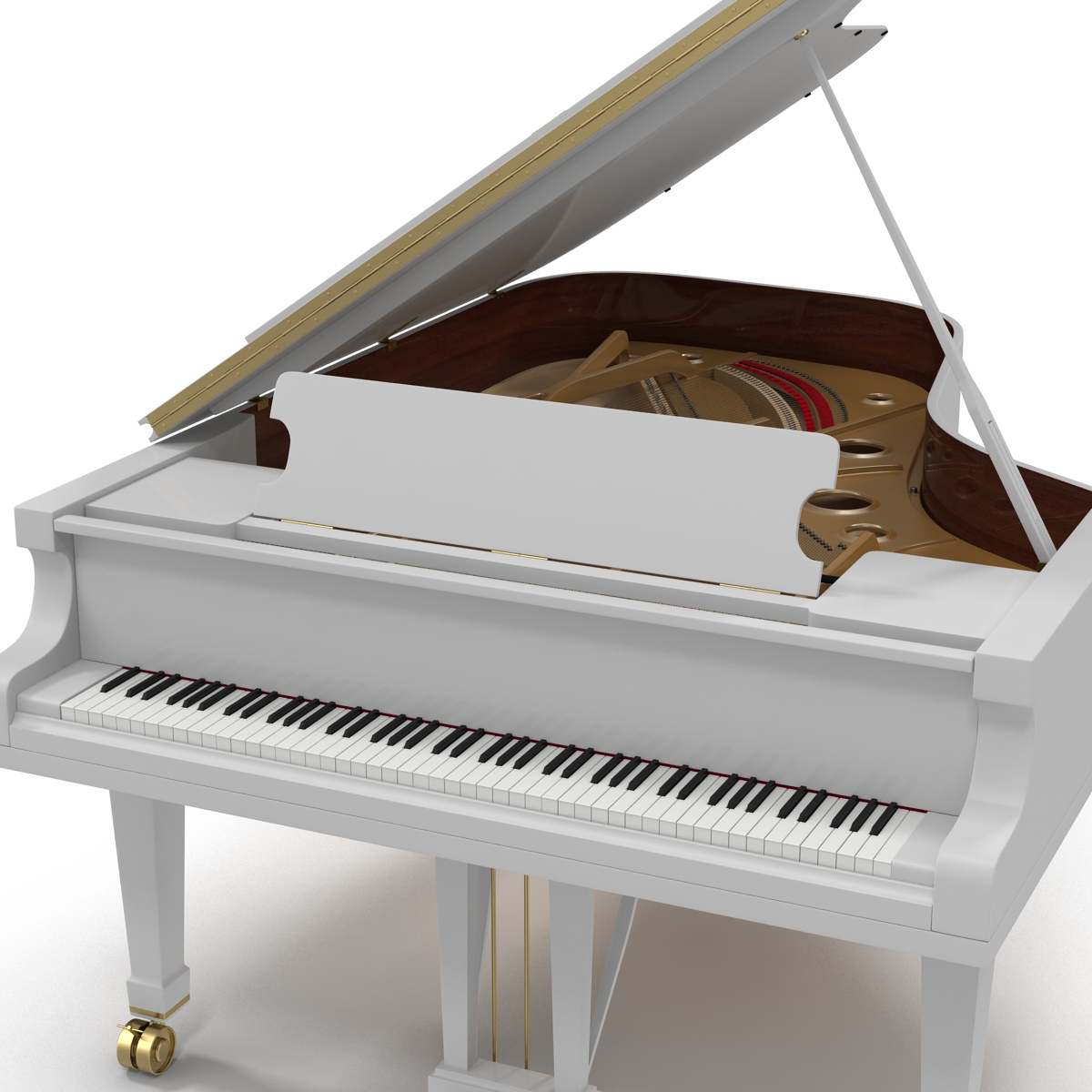 Grand Piano White 3D