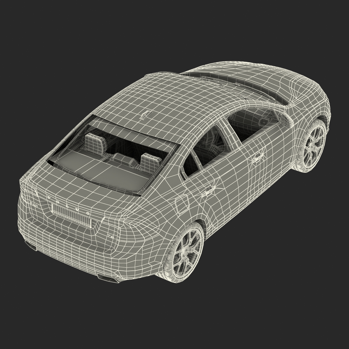 3D Volvo S60 2016 Rigged