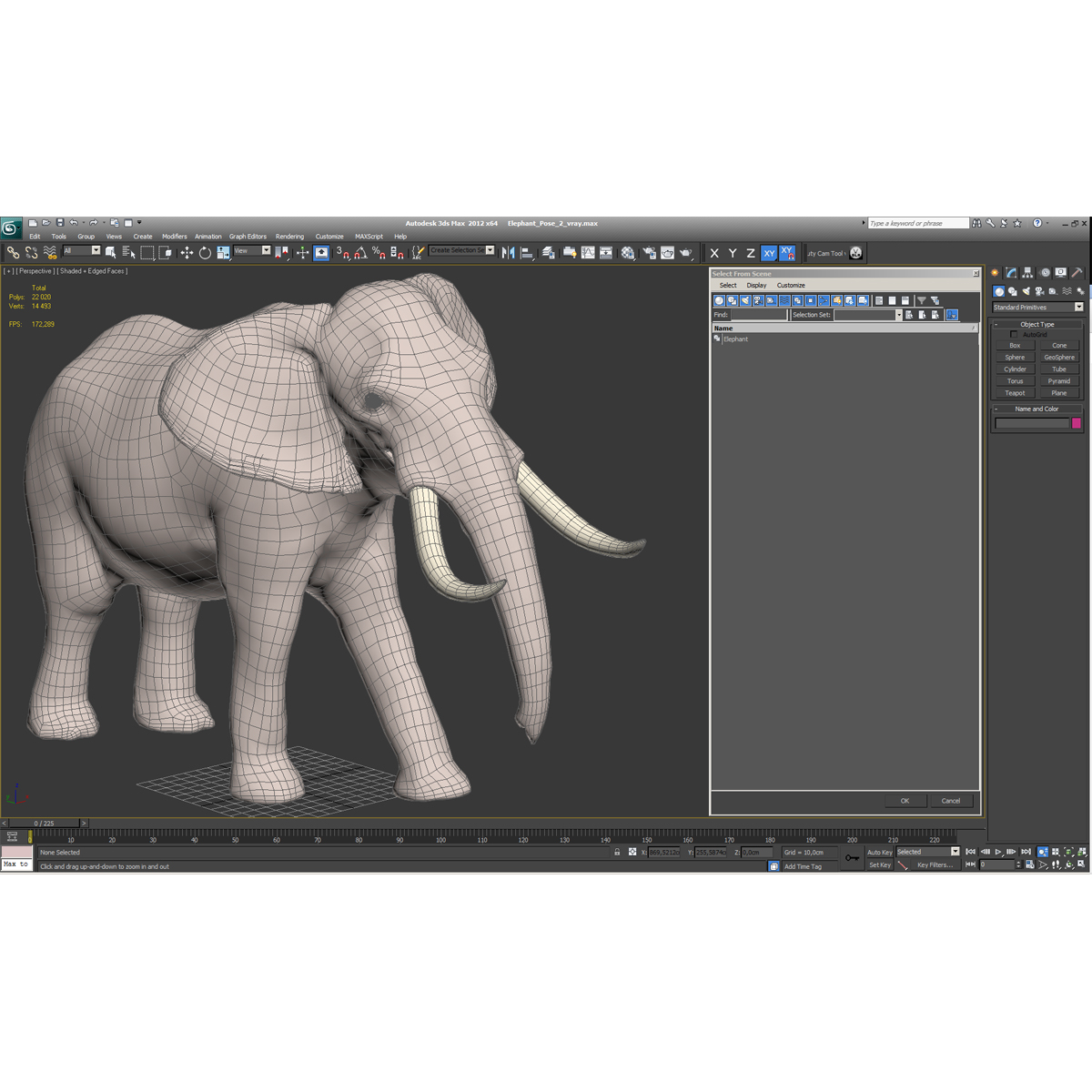 3D model Elephant Pose 2