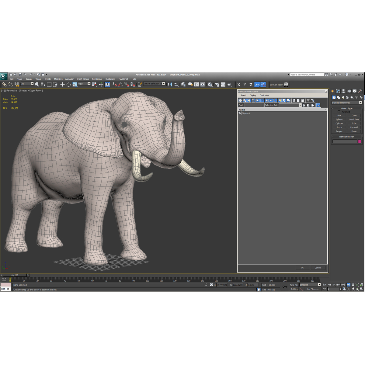 3D model Elephant Pose 3