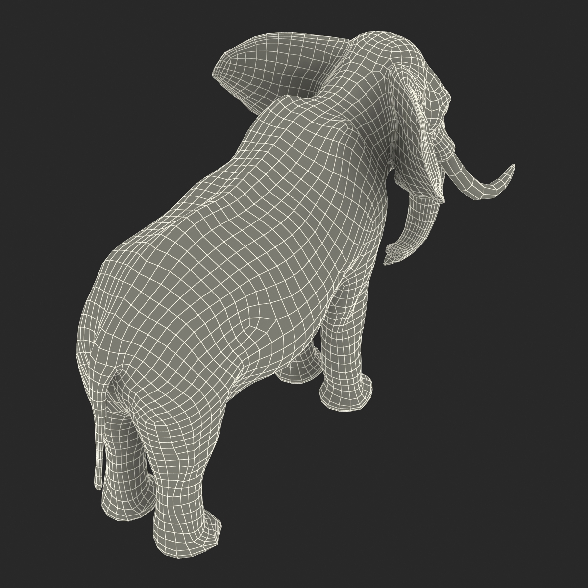 3D model Elephant Rigged