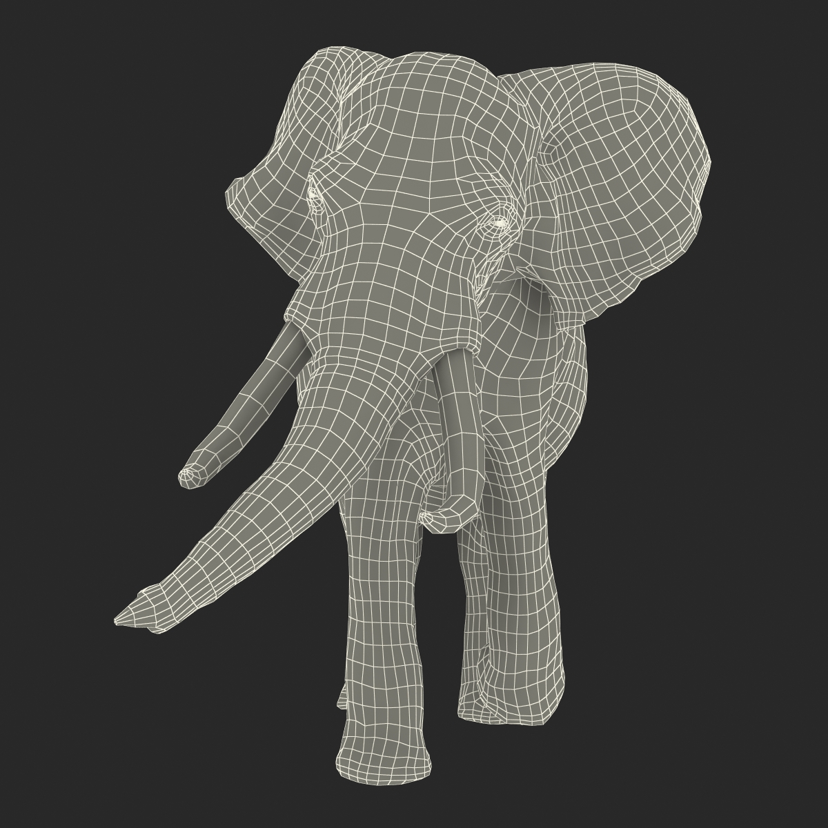 3D model Elephant Rigged