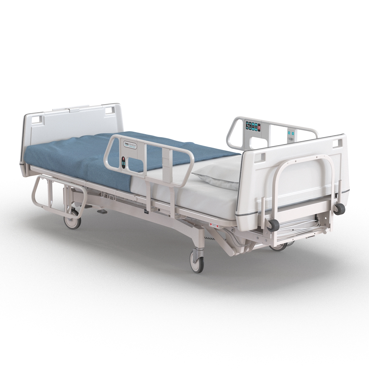 Hospital Bed Rigged 3D model