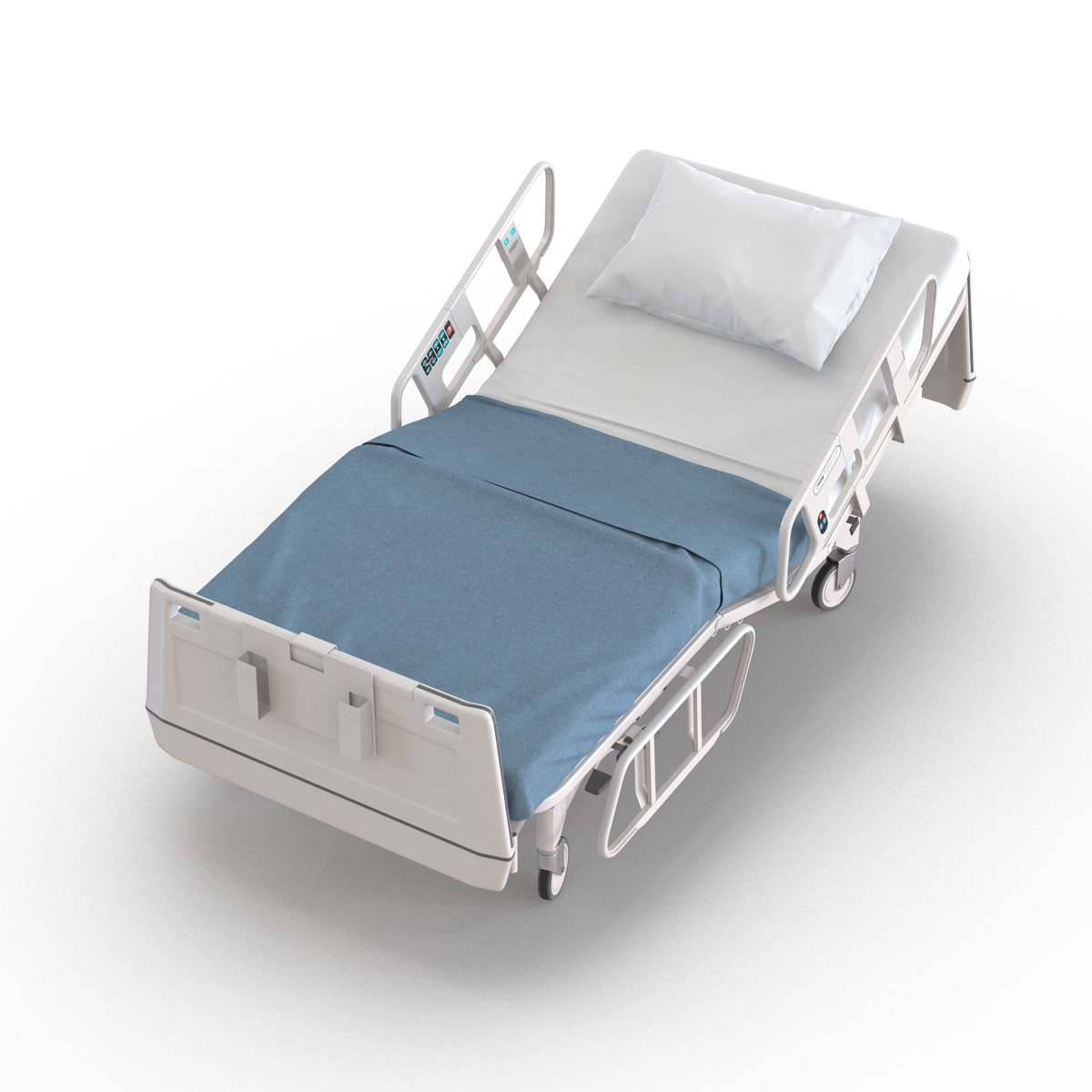 Hospital Bed Rigged 3D model