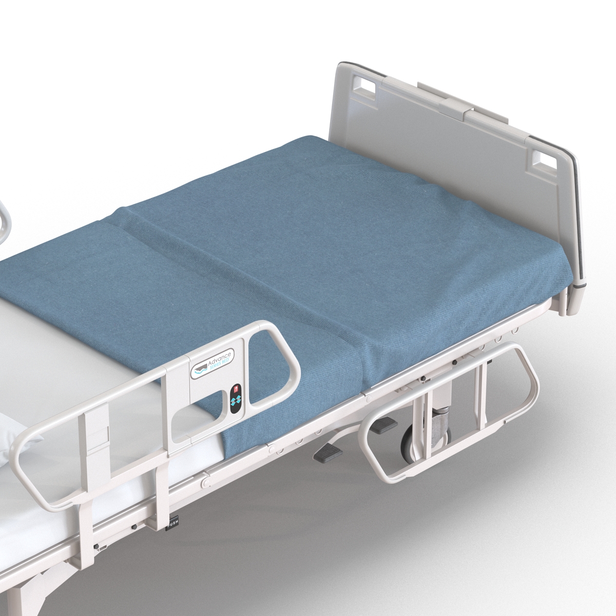 Hospital Bed Rigged 3D model