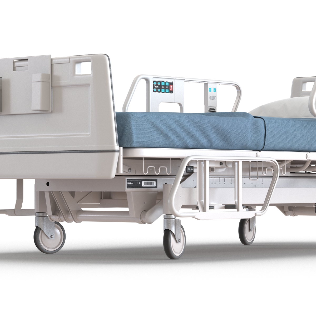 Hospital Bed Rigged 3D model