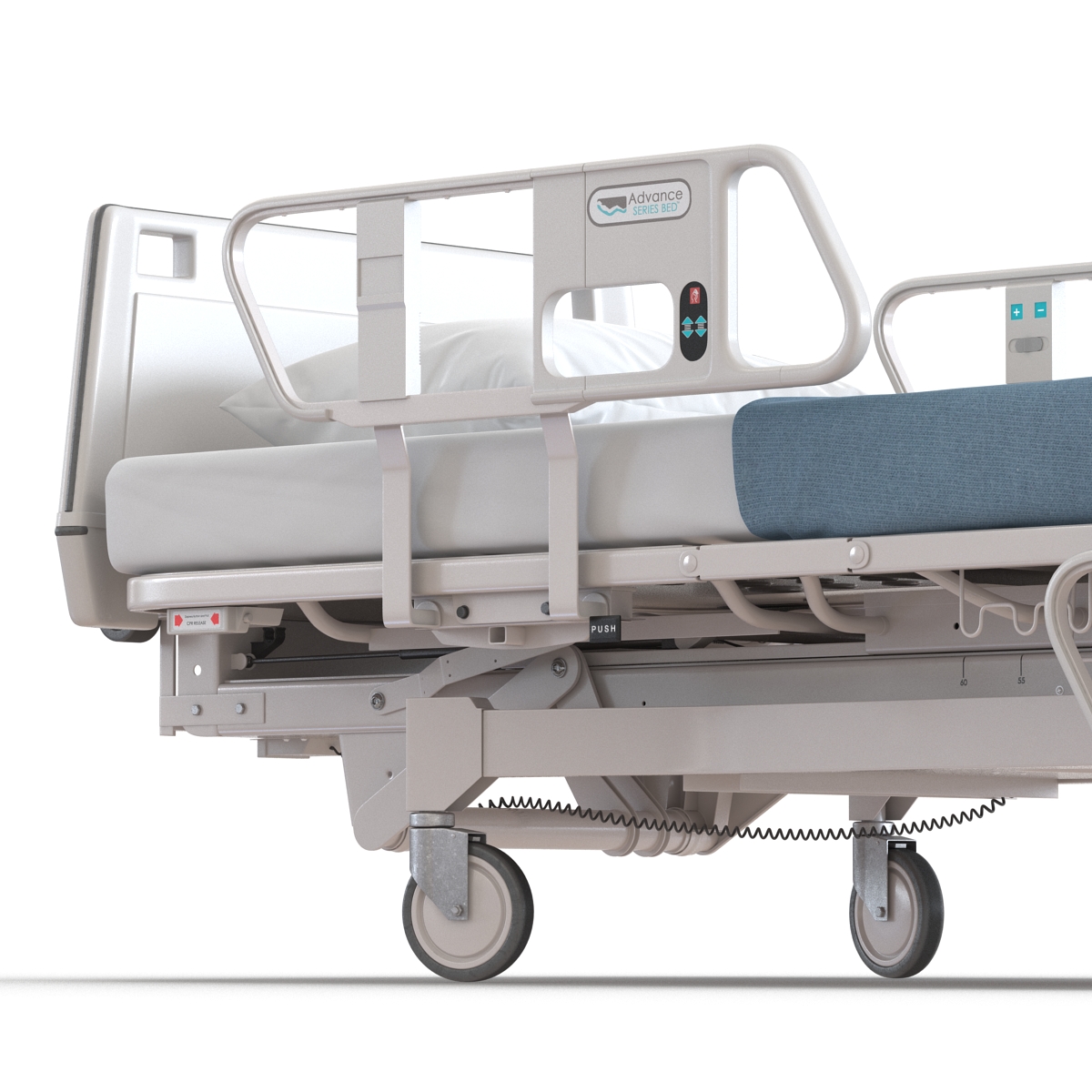 Hospital Bed Rigged 3D model